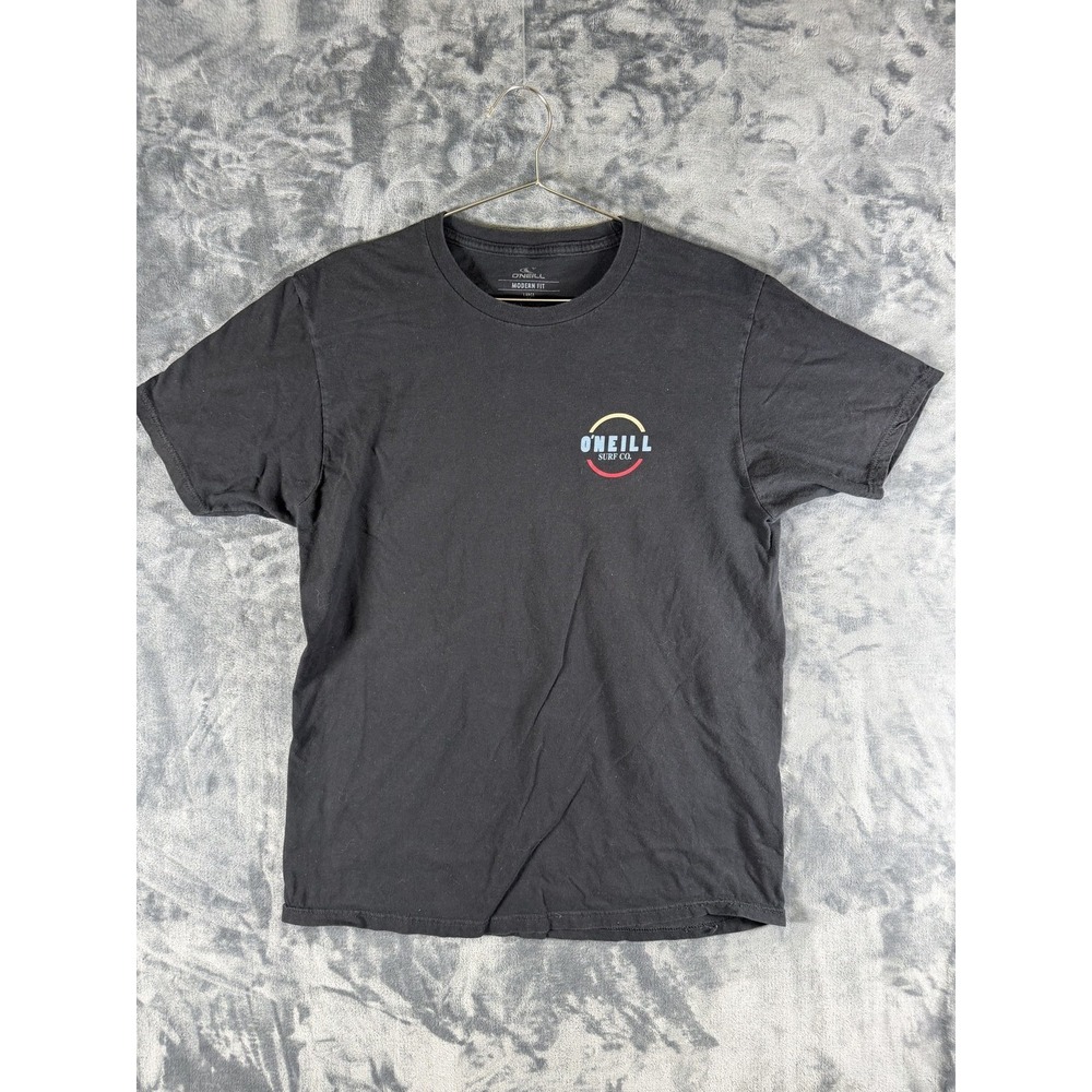 O'Neill Shirt Mens Large Black Surf Co Graphic Tee Est 52 In Water Beach